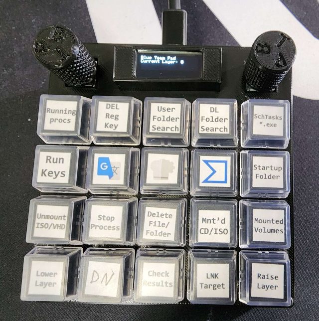 Blue Team Pad, built